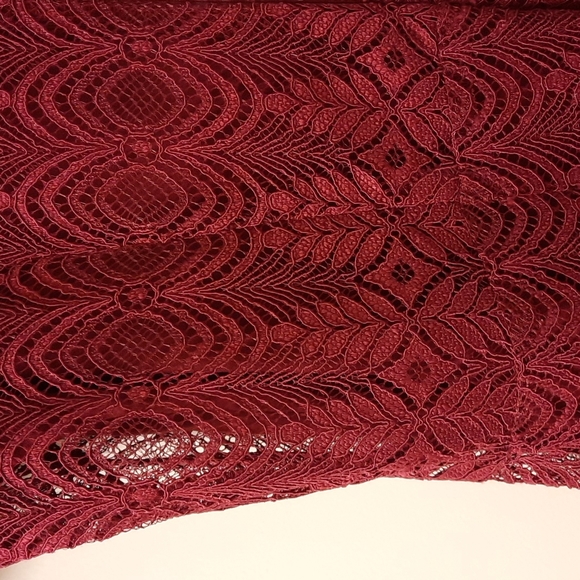 Revolve Endless Rose Ruby Red Lace Dress - Picture 15 of 17